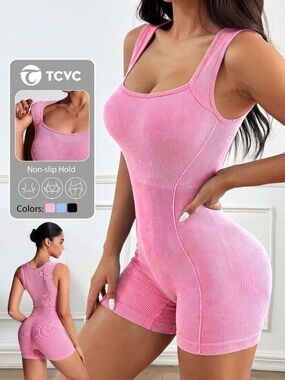 TCVC Size Medium M Seamless High-Elasticity Body-Shaping Sports Romper lot6635